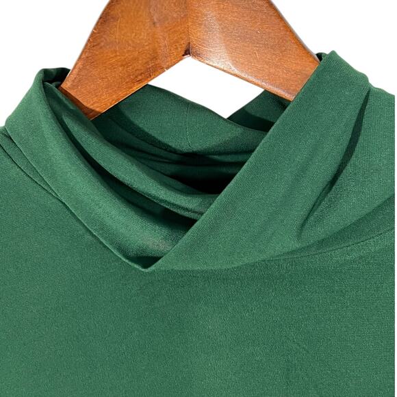 Susan Graver Emerald Green Liquid Knit Tunic Top A Line Turtleneck Size M NWOT - Picture 5 of 8